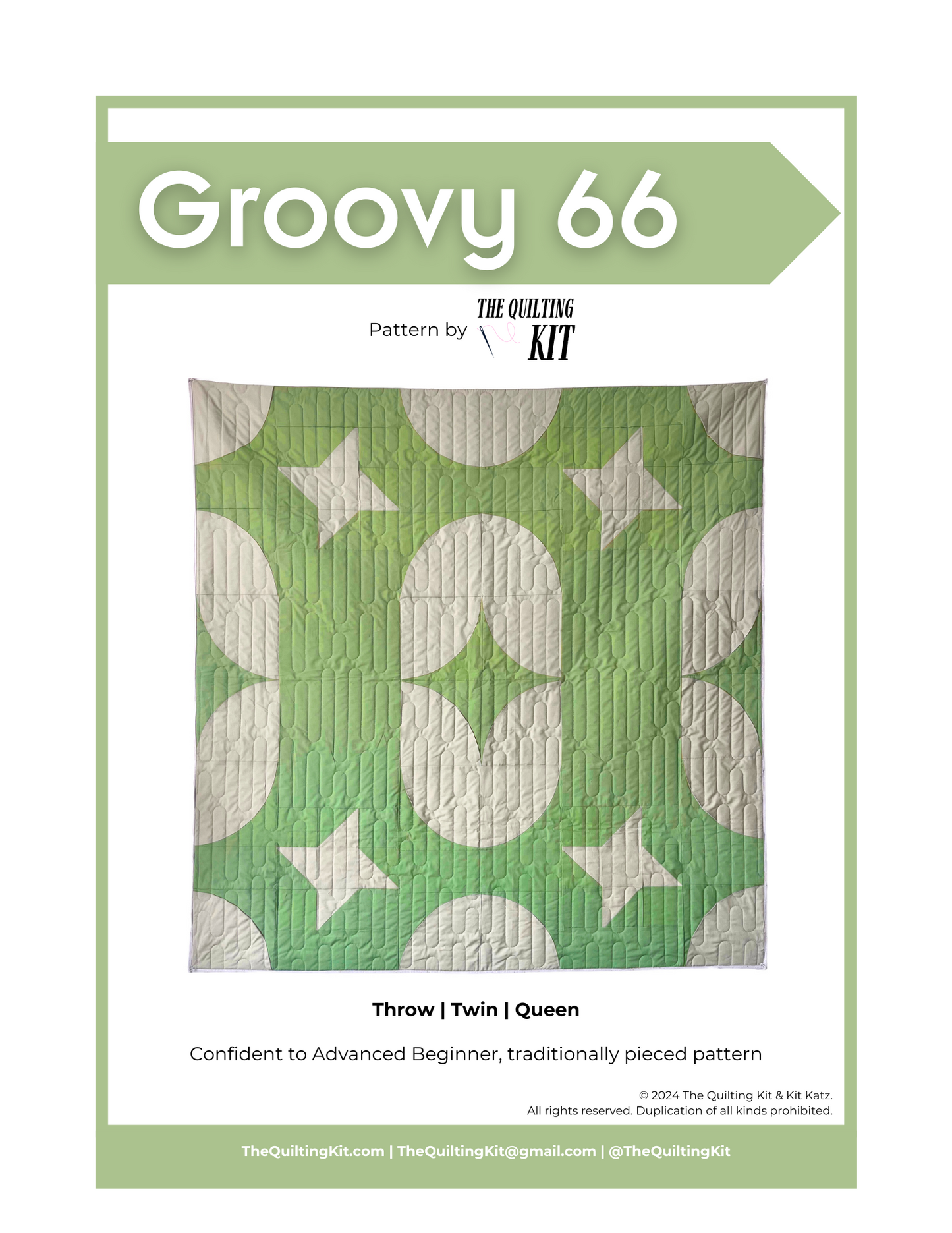 Groovy 66 Quilt Pattern - PDF