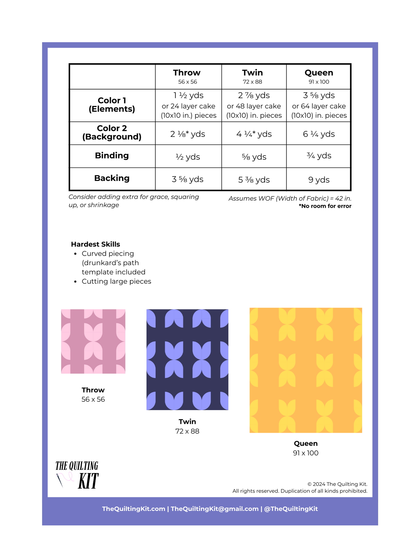 Tinka Belle Quilt Pattern - PDF